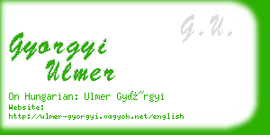 gyorgyi ulmer business card